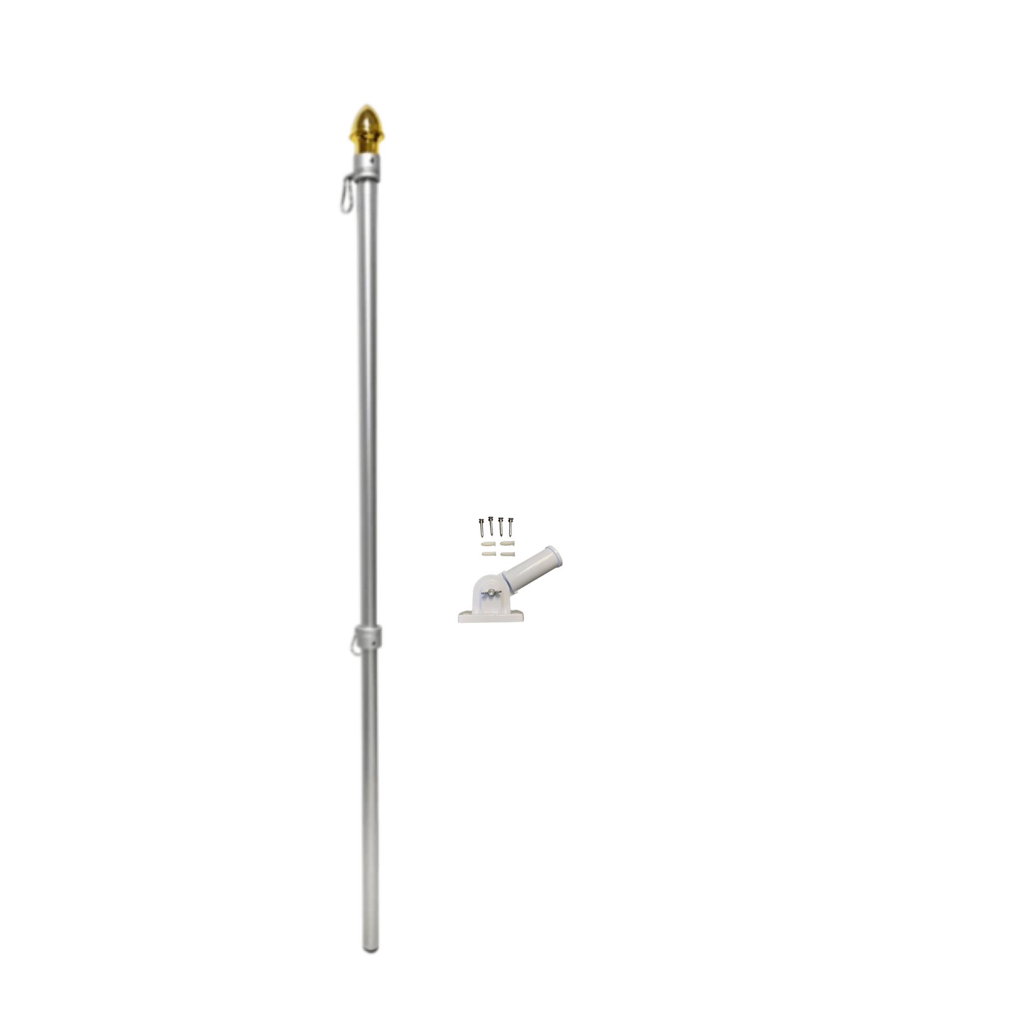 6′ Chrome Stainless Steel Flagpole Kit