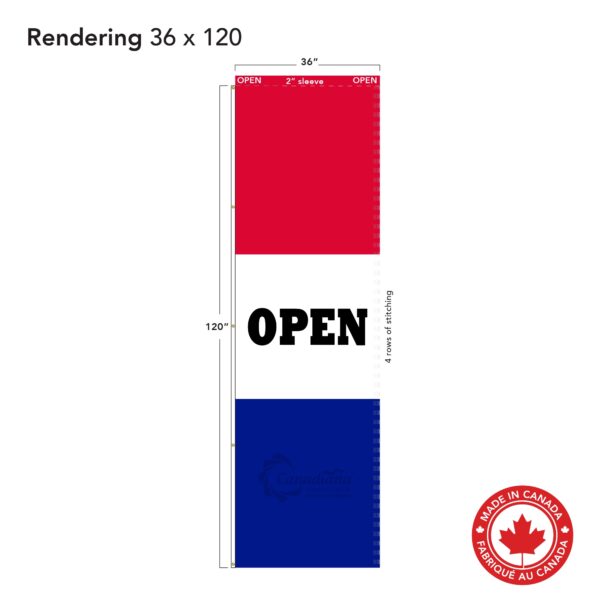 open-flag-36x120