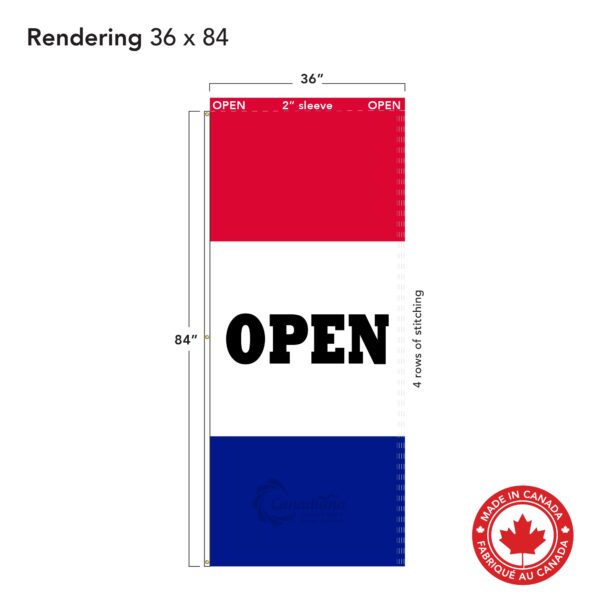 open-flag-36x84
