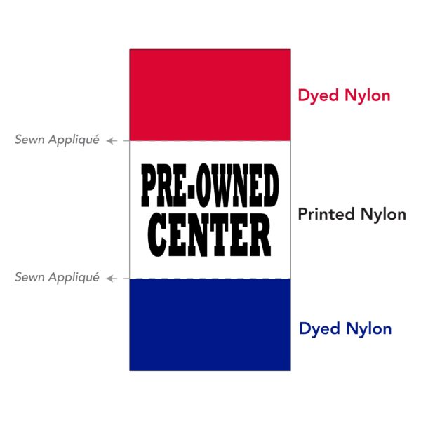 Pre-owned-center-sewn-applique-nylon