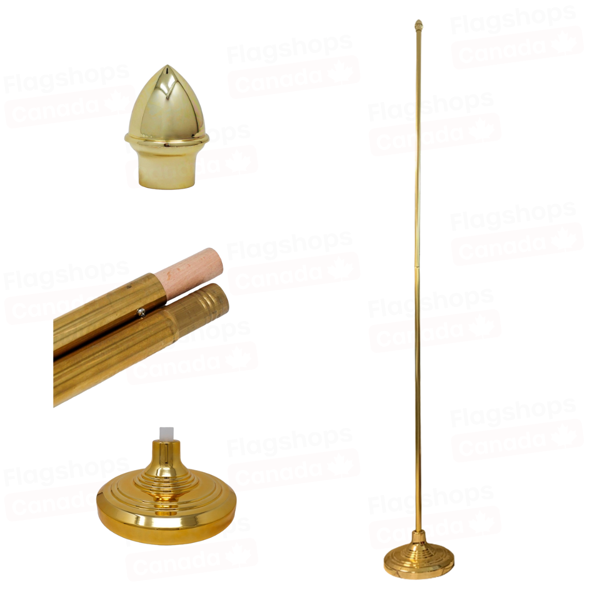 8′ Indoor Flagpole Set