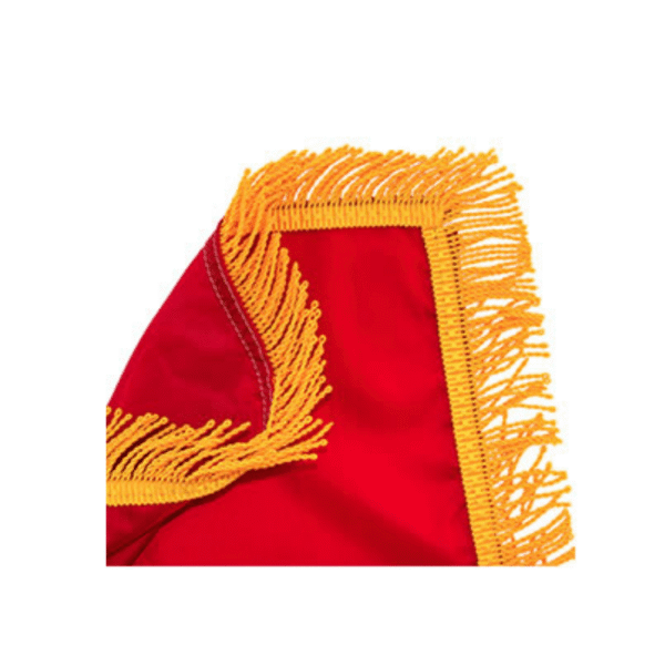 Appliqué Canada Flag with Gold Fringe - Canadiana Flag