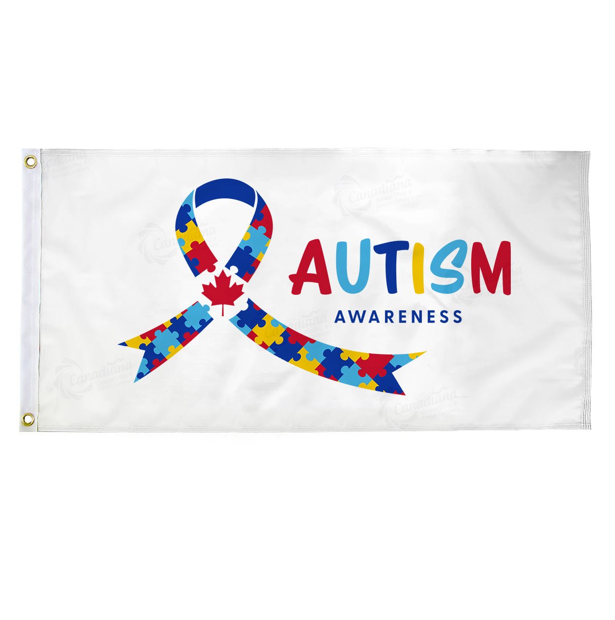 Autism Awareness Ribbon Flag