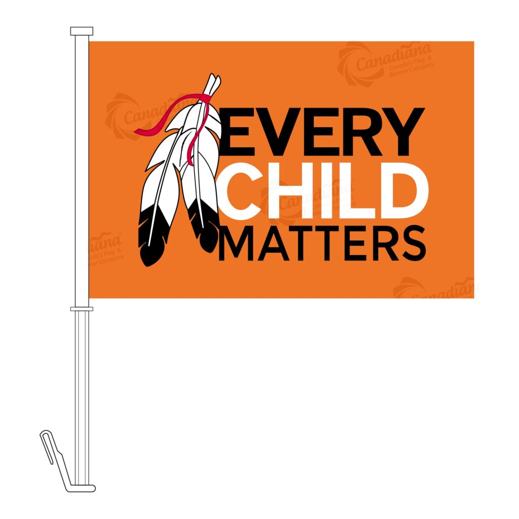 Every Child Matters Car Flag - Canadiana Flag