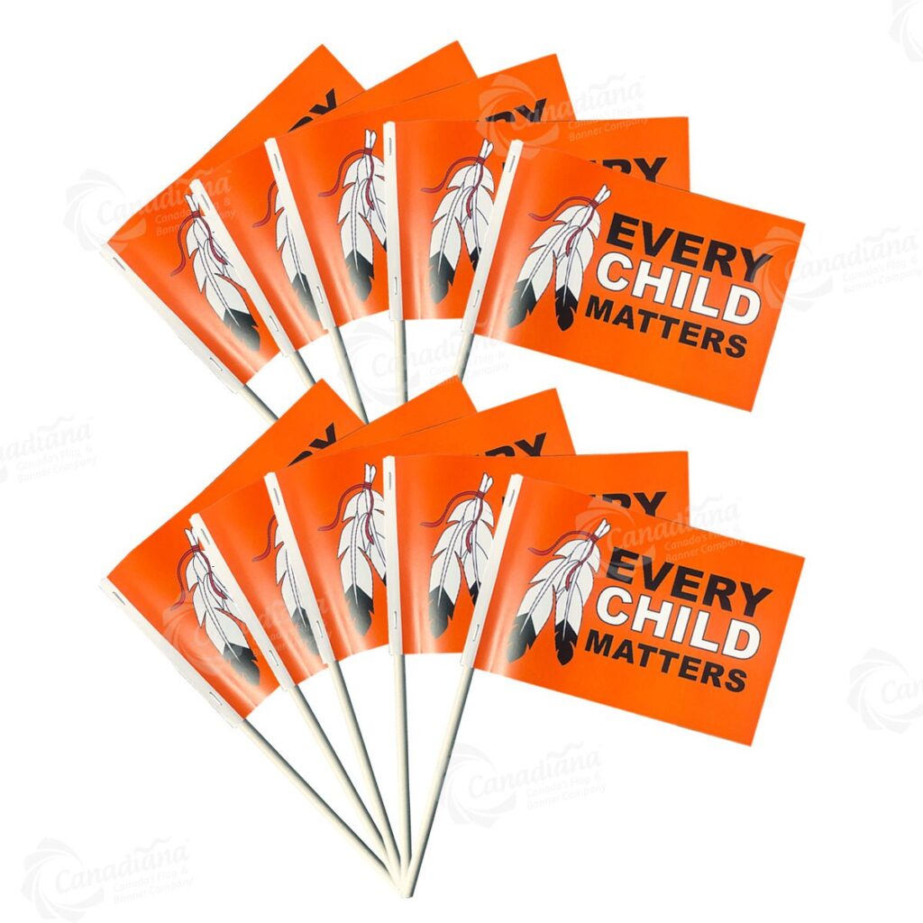Every Child Matters Paper Flag - 10Pieces/Set - Canadiana Flag