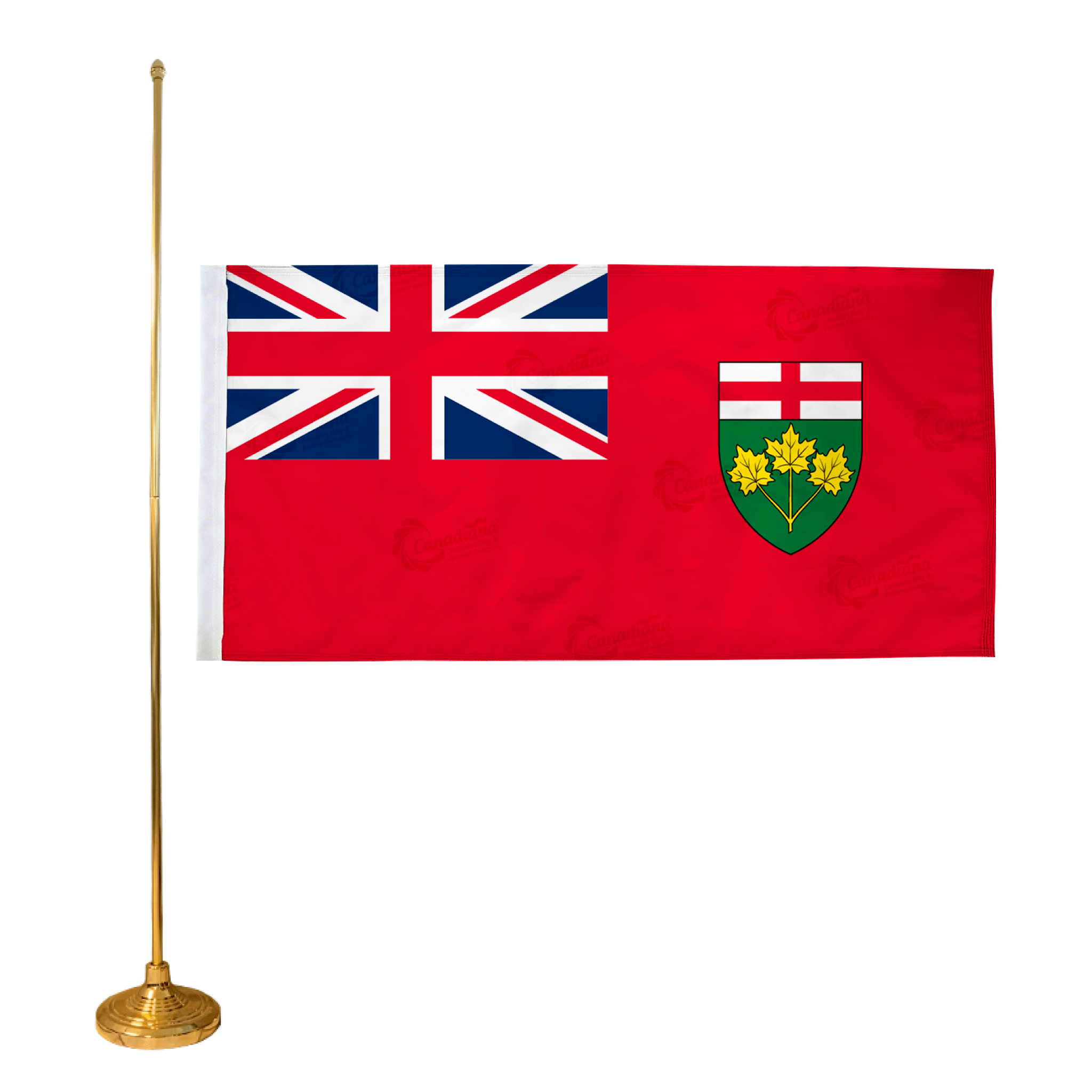 Indoor Provincial Flag and Pole Set: Presentation Bundle