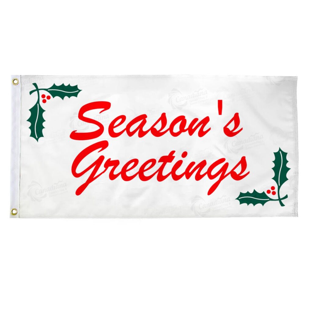 Season's Greeting Flag - Canadiana Flag