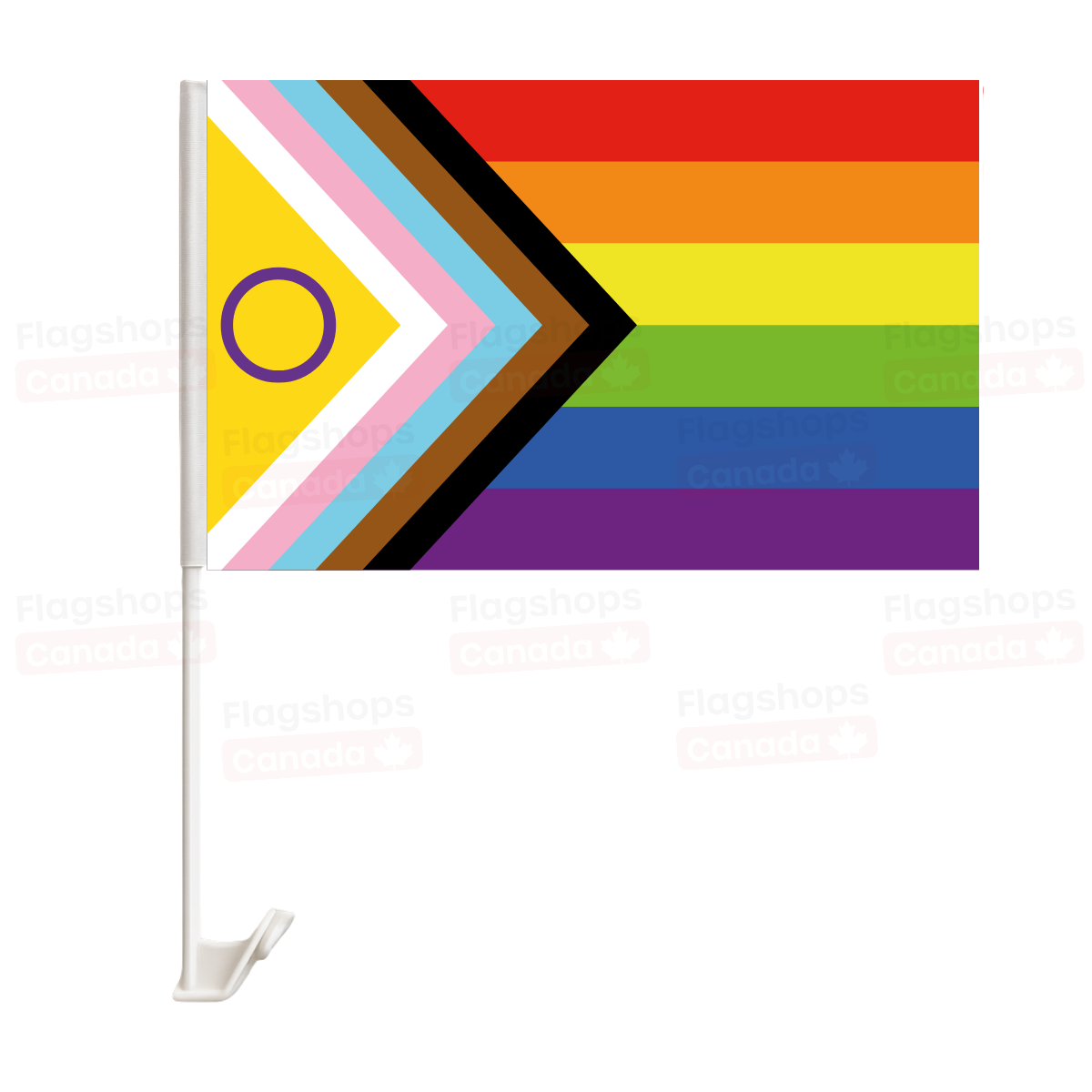 Inclusive-Intersex Pride Car Flag